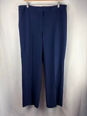 Women’s Kasper Size 14W Navy Pleated Dress Pants